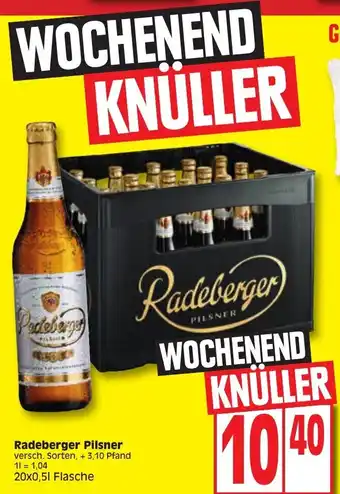 Edeka Radeberger Pilsner 20 x 0,5 l Flasche Angebot