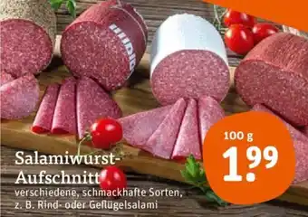 tegut Salamiwurst Aufschnitt 100 g Angebot