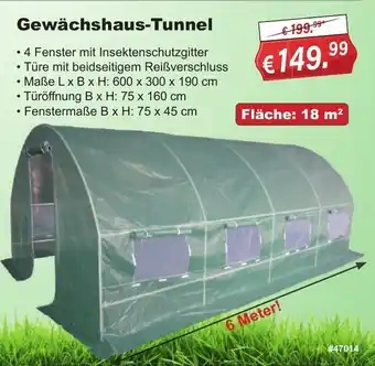 Stabilo Fachmarkt Gewächshaus Tunnel Angebot