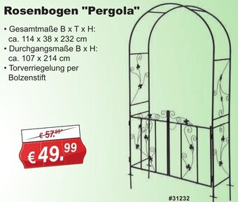 Stabilo Fachmarkt Rosenbogen Pergola Angebot