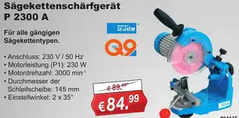 Stabilo Fachmarkt Güde Sägekettenschärfgerät P 2300 A Angebot