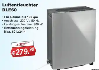 Stabilo Fachmarkt Luftentfeuchter DLE60 Angebot