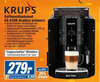 expert Techno Land Krups kaffeevollautomat ea 81r8 arabica schwarz Angebot