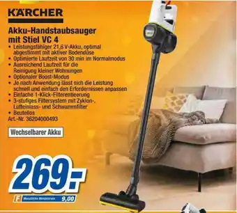 expert Techno Land Kärcher akku-handstaubsauger mit stiel vc 4 Angebot