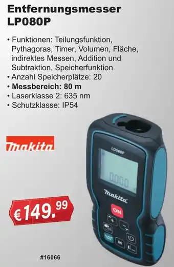 Stabilo Fachmarkt Makita Entfernungsmesser LP080P Angebot