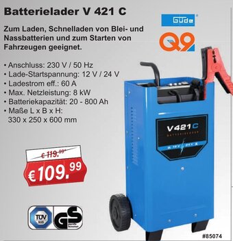 Stabilo Fachmarkt Güde Batterielader V 421 C Angebot