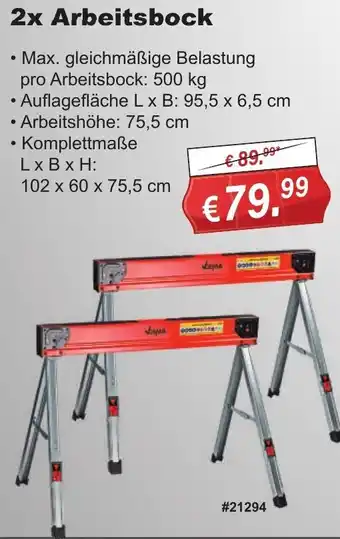 Stabilo Fachmarkt 2x Arbeitsbock Angebot