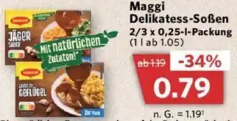 Combi Maggi Delikatess Soßen 2/3x0,25 L Packung Angebot