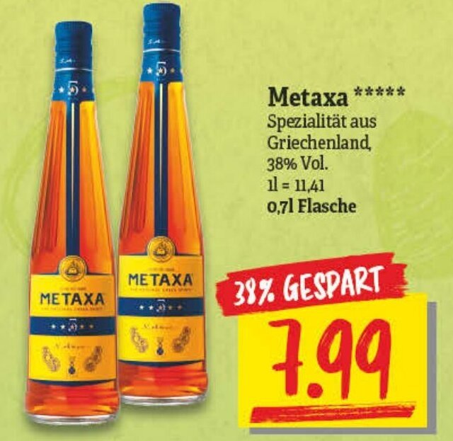 Metaxa 0,7L Angebot bei NP Discount