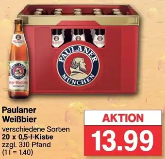 Famila Nord West Paulaner Weißbier 20x0,5 L Kiste Angebot