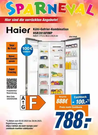 Expert Haier kühl- gefrierkombination hsr3918fimp Angebot