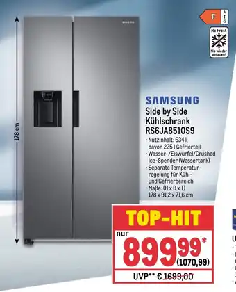 METRO Samsung Side by Side Kuhlschrank | RS6JA8510S9 Angebot