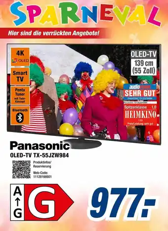 Expert Panasonic oled-tv tx-55jzw984 Angebot