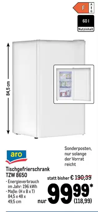 METRO aro Tischgefrierschrank | TZW 8650 Angebot