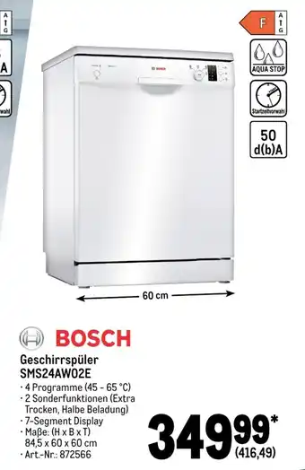 METRO Bosch Geschirrspuler | SMS24AW02E Angebot