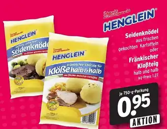 Wasgau Henglein Seidenknödel oder Fränkischer Kloßteig 750g Angebot