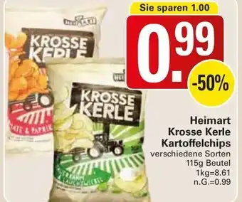 WEZ Heimart Krosse Kerle Kartoffelchips 115 g Beutel Angebot