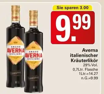 WEZ Averna italienischer Kräuterlikör 0,7 Ltr. Flasche Angebot