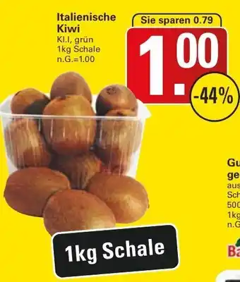 WEZ Italienische Kiwi 1 kg Schale Angebot