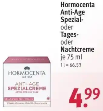 Rossmann Hormocenta Anti-Age Spezial oder Tages oder Nachtcreme 75 ml Angebot