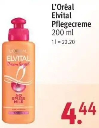 Rossmann L'Oréal Elvital Pflegecreme 200 ml Angebot