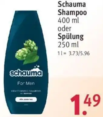 Rossmann Schauma Shampoo 400 ml oder Spülung 250 ml Angebot