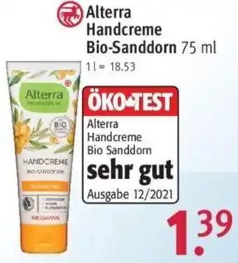 Rossmann Alterra Handcreme Bio Sanddorn 75 ml Angebot