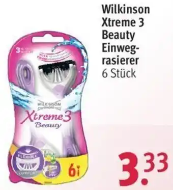 Rossmann Wilkinson Xtreme 3 Beauty Einwegrasierer 6 Stück Angebot