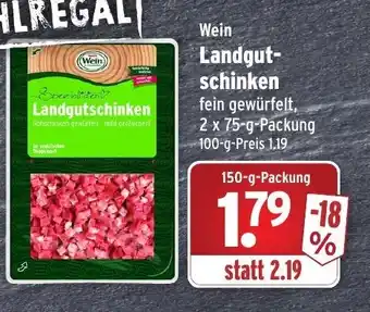 Wasgau Wein Landgut schinken 150g Angebot