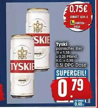 Elli Markt Tyskie polnische bier Angebot