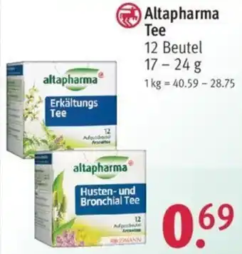 Rossmann Altapharma Tee 12 Beutel/17-24 g Angebot