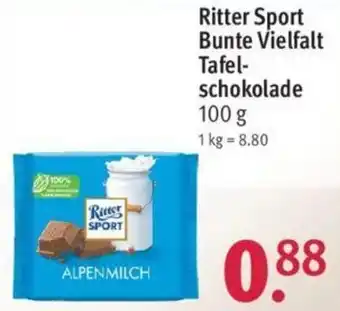 Rossmann Ritter Sport Bunte Vielfalt Tafelschokolade 100 g Angebot