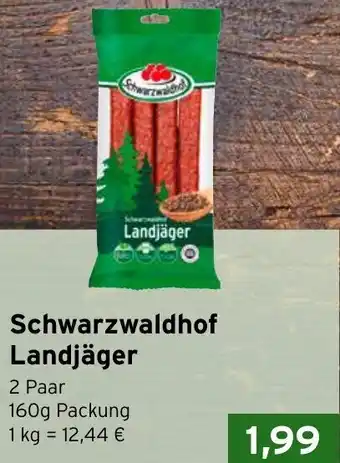 CAP Markt Schwarzwaldhof Landjäger 160 g Packung Angebot