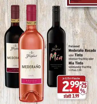 Wasgau Freixenet Mederaño Rosado oder Tinto 0,75L Angebot