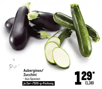 METRO Auberginen/Zucchini 2st/500g Angebot