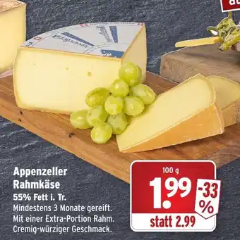 Wasgau Appenzeller Rahmkäse 100g Angebot