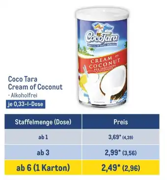 METRO Coco Tara Cream of Coconut 330ml Angebot