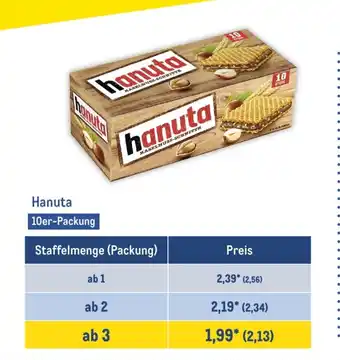 METRO Ferrero Hanuta 10st Angebot