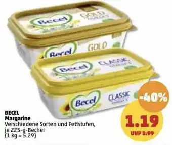 PENNY Becel Margarine 225 g Becher Angebot