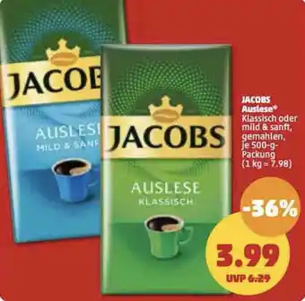 PENNY Jacobs Auslese 500 g Packung Angebot