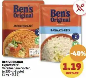 PENNY Ben's Original Expressreis 250 g Beutel Angebot