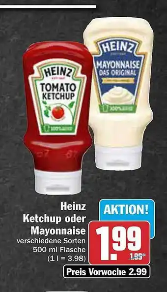 AEZ Heinz ketchup oder mayonnaise Angebot