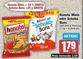 AEZ Hanuta minis oder schoko bons Angebot