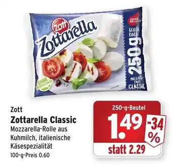 Wasgau Zott Zottarella Classic 250g Beutel Angebot