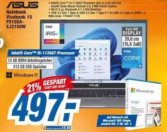 expert Octomedia Asus notebook vivobook 15 f515ea-ej2150w Angebot