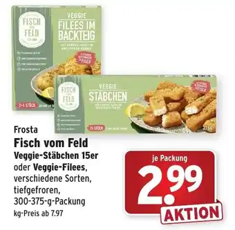 Wasgau Frosta Fisch vom Feld Veggie Stäbchen 15er oder Veggie Filees 300-375g Angebot
