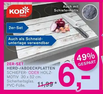 KODi Kodi Basic Herd-/Abdeckplatten Schiefer 2st o. Holzmotiv Angebot