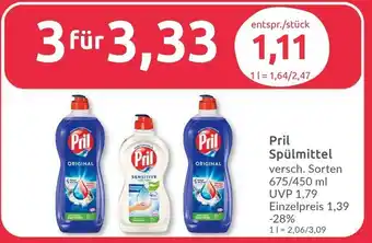 Budni Pril Spulmittel 3*450/675ml Angebot