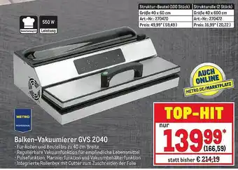 METRO Balkenvakuumierer Angebot