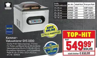 METRO Kammervakuumierer Angebot